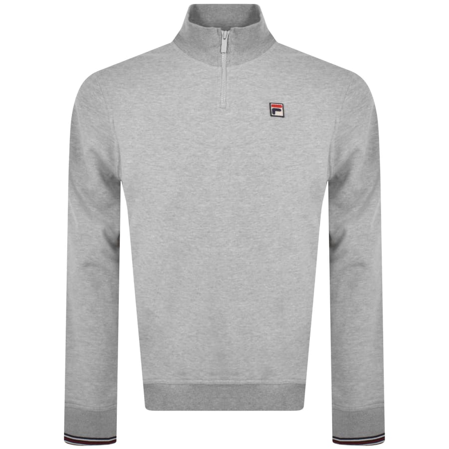 Fila Vintage Ramy Quarter Zip Sweatshirt Grey